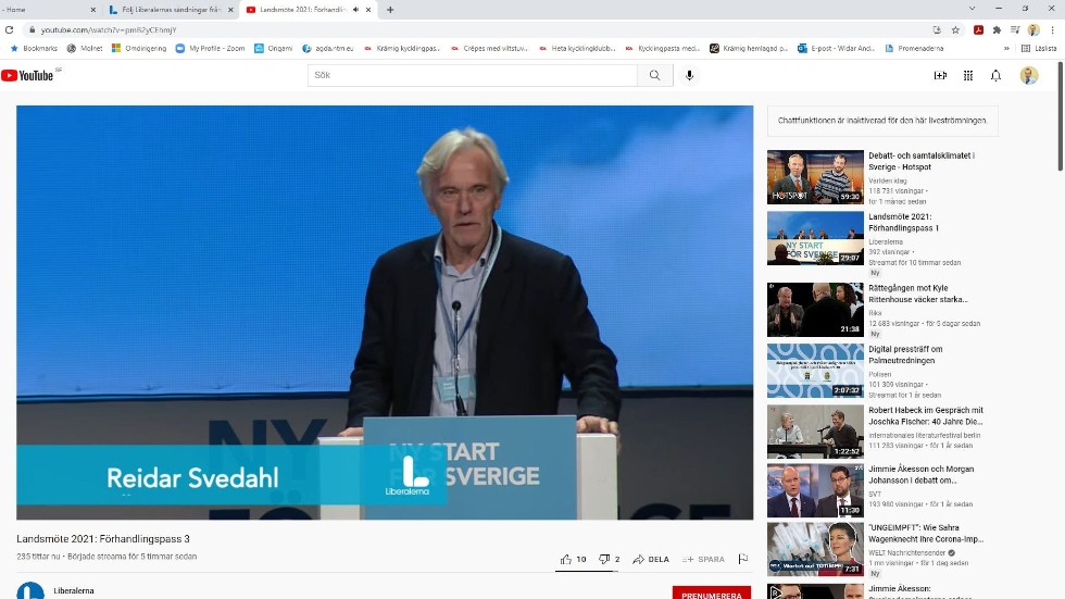 Reidar Svedahl drog ner de kraftigaste applåderna av alla under det liberala landsmötets debatt om regeringsbildning och ideologi.
