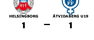 Delad pott när Åtvidaberg U19 gästade Helsingborg