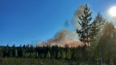 Två skogsbränder i Harads – tar hjälp av helikopter