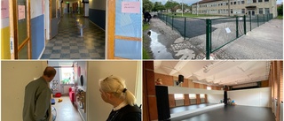 Bildextra: Kolla in i tillfälliga lokalerna – därför har området stängslats in: "Tagit fram planen för skolgården med rättspsyk"