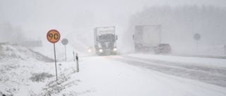Kraftigt snöfall kan leda till trafikproblem