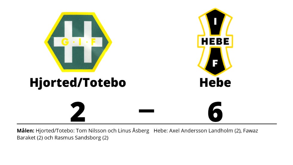 Hjorted/Totebo förlorade mot IF Hebe