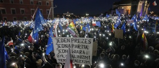 Polska massmanifestationer till stöd för EU