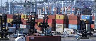 Rekordlång kö till containerhamn i Los Angeles