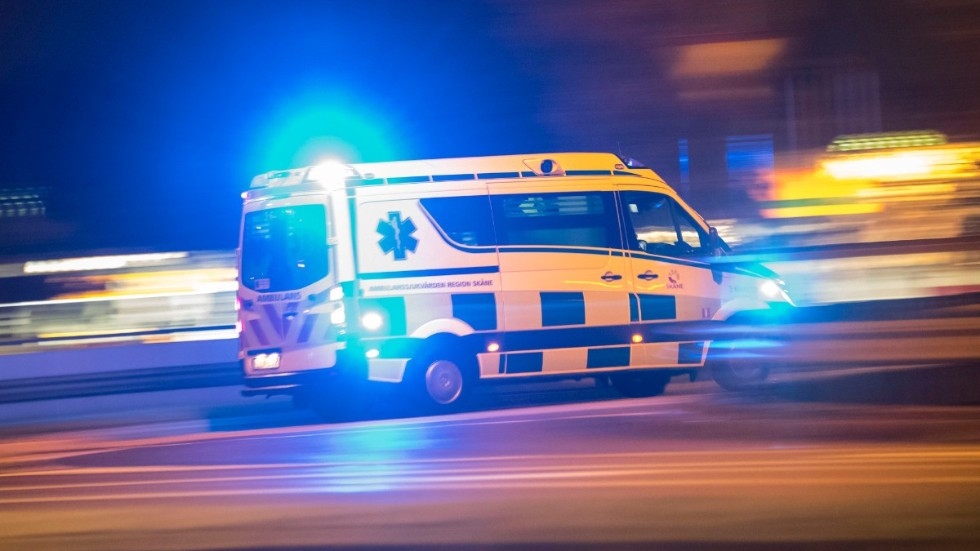 En ambulans angreps med grön laser i Kopparberg. Arkivbild.