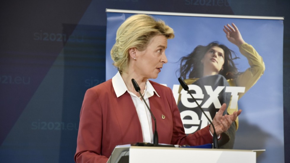 EU-kommissionens ordförande Ursula von der Leyen .