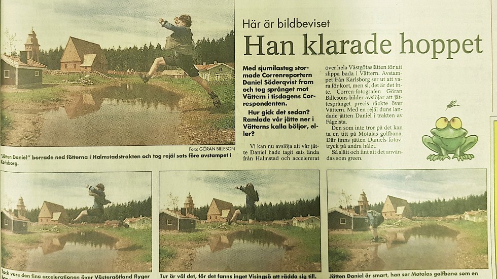 Ett gulnat klipp påminner om hur sommartorkan på Corren sommaren 1998 ändå blev ett jätteskutt, fångat av fotografen Göran Billeson. Torka eller ej, i sommar kommer Vimmerby Tidning att leverera både läsvärda runda artiklar och hårda nyhetsartiklar, betonar Daniel Söderqvist.