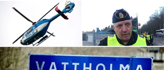 Rånare jagades i Vattholma av polishelikopter – har nu gripits