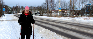 Anna-Karin ställde cykeln - tog skidorna till jobbet