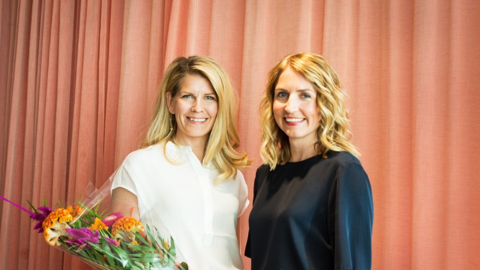 Therése Brun och Johanna Grimståhl, Brightnest, fick ta emot Luleå kommuns företagarstipendium 2019.