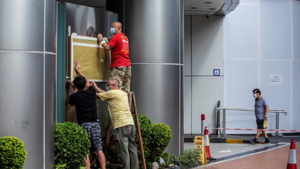 Ett hotell i Hongkong har gjorts om till kansli för de kinesiska agenter som ska se till att den nya säkerhetslagen efterlevs.