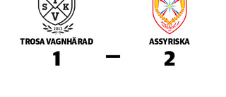 Trosa Vagnhärad föll i jämn match mot Assyriska