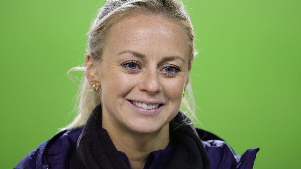 Amanda Ilestedt under fotbollslandslagets samling på Ullevi inför EM-kvalmatcherna mot Lettland och Island.