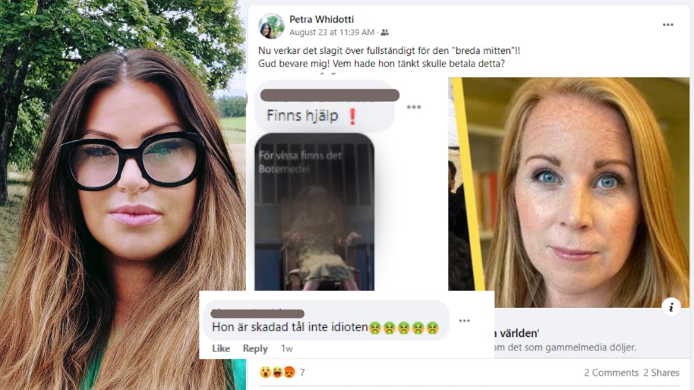 
Petra Whidotti (sd) menar att hon inte känt till kommentaren, om att "problemet" Annie Lööf kan avhjälpas genom att placeras i den elektriska stolen, men att hon nu tagit bort den.