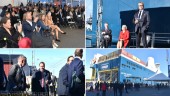 Unik namngivning i Skellefteå hamn med 160 inbjudna: ”Definitivt den första vi har haft här” • Förre statsministern på plats