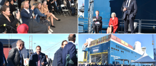 Unik namngivning i Skellefteå hamn med 160 inbjudna: ”Definitivt den första vi har haft här” • Förre statsministern på plats
