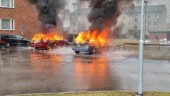 Fem larm om bilbränder i Norrköping – samtidigt
