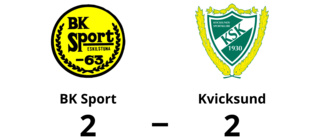 Oavgjort mellan BK Sport och Kvicksund