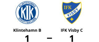 Klintehamn B och IFK Visby C delade på poängen efter 1-1