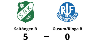Storseger för Saltängen B - 5-0 mot Gusum/Ringa B