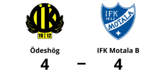 IFK Motala B tappade ledning till oavgjort mot Ödeshög