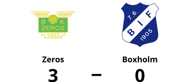 Boxholm föll med 0-3 mot Zeros