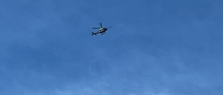 Polisinsats i Norrköping – helikopter flög lågt över stan