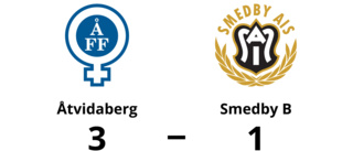 Äntligen seger för Åtvidaberg mot Smedby B