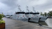Fem militärfartyg i Nyköpings hamn – på samma gång