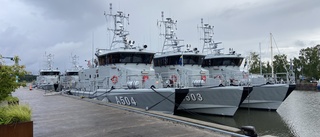 Fem militärfartyg i Nyköpings hamn – på samma gång