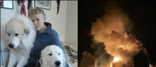 Stor dramatik: Nio hundar räddades från brinnande ladugård