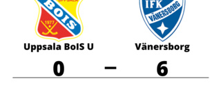 Uppsala BoIS U föll mot Vänersborg med 0-6