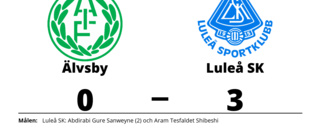 Abdirabi Gure Sanweyne i målform när Luleå SK vann
