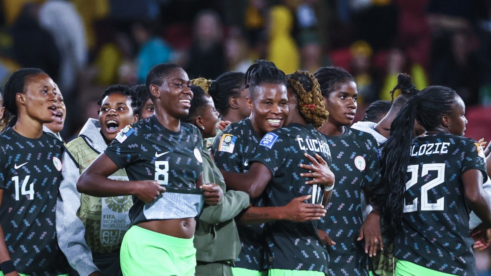 Nigeria firar segern mot Australien.