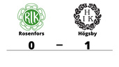 Förlust med 0-1 för Rosenfors mot Högsby