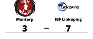 Förlust för Mantorp mot IBF Linköping med 3-7