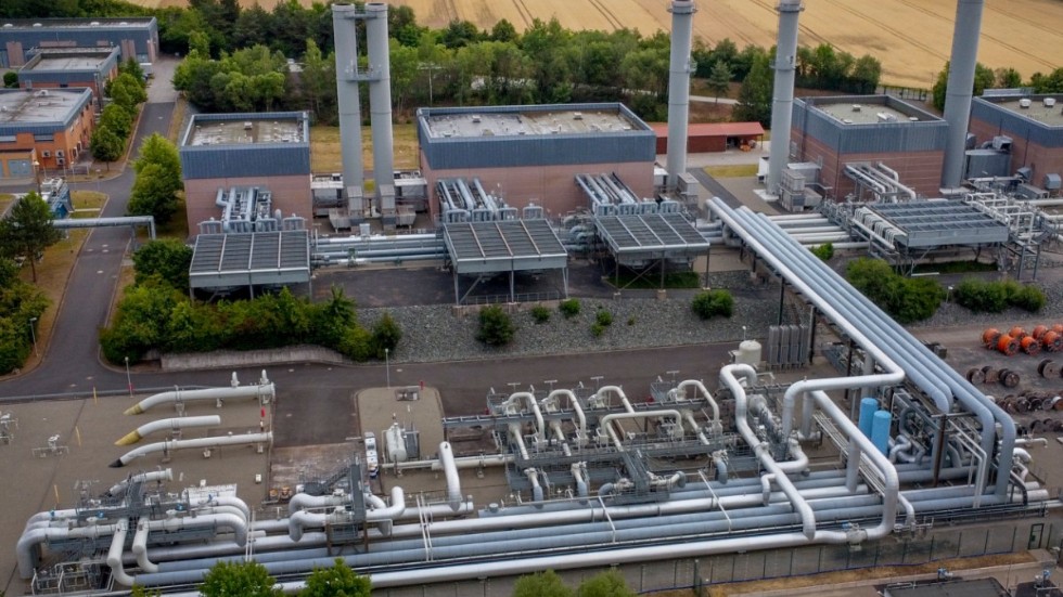 En gaslagringsanläggning i Eiterfeld i tyska delstaten Hessen. Arkivbild