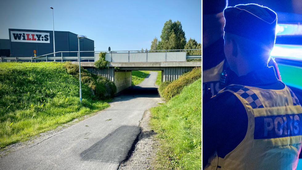 Skelleftepolisen utreder ett misstänkt allvarligt brott vid en gång- och cykeltunnel på Anderstorp i Skellefteå på söndagskvällen. Polisen söker vittnen, däribland en man som drog ett barn i rullstol, som kan ha gjort viktiga iakttagelser.