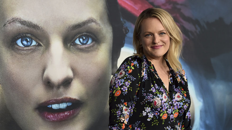 Elisabeth Moss vid premiären av den förra säsongen. Arkivbild.