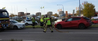 Två bilar kolliderade på Ingelsta