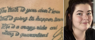 Natalie, 24, har Eskilstunas fulaste tatuering