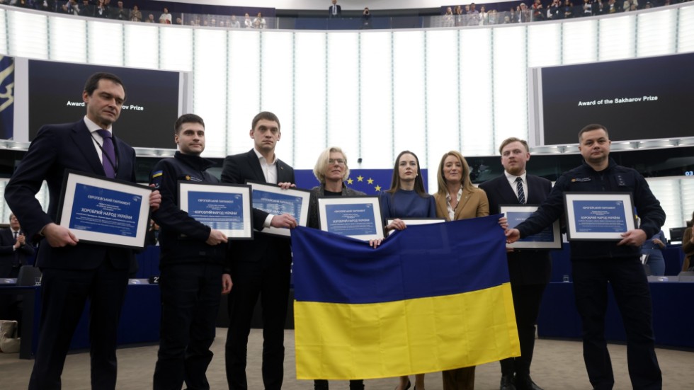 Det ukrainska folket och dess representanter tog emot EU:s främsta människorättspris, Sacharovpriset, på onsdagen i Strasbourg.