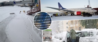 Busväder i Stockholm orsakar trubbel för resor till och från Norrbotten • Förseningar • Inställt plan