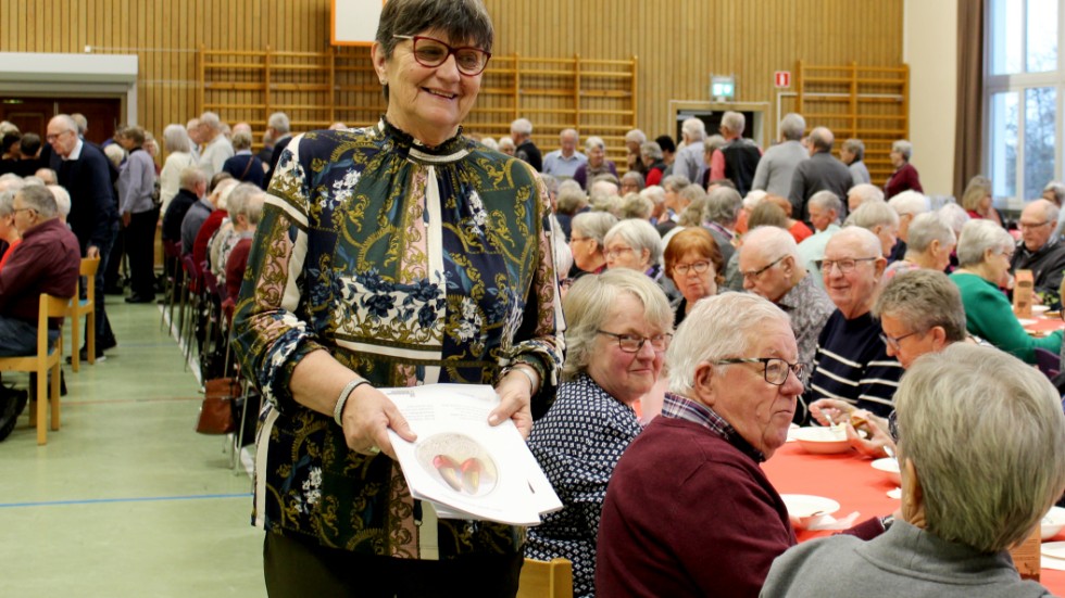 Birgitta Karlsson, ordförande i SPF - Seniorerna Vimmerby är glad över det höga medlemsantalet. 