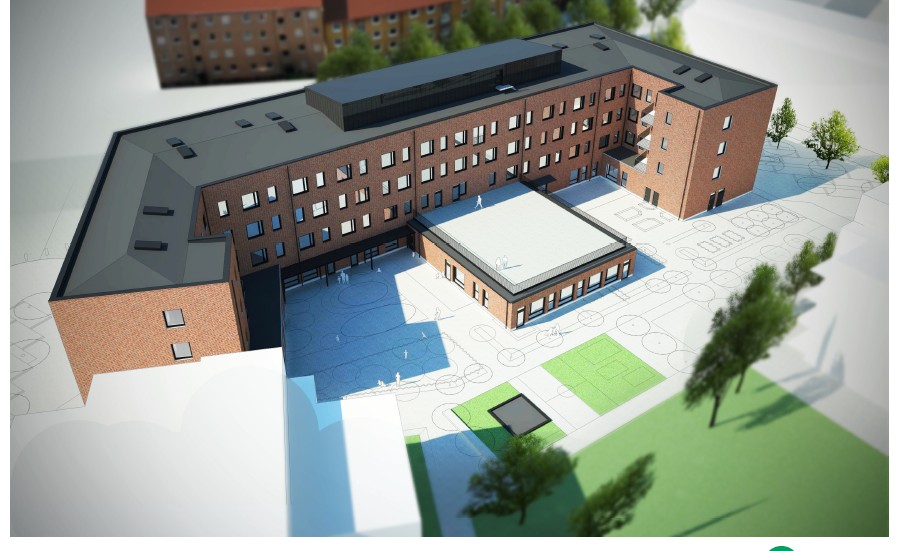 Den nya förskolan i kvarteret Nätet i Munktellstaden ligger i markplanet.