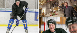 Biskopen tillbaka på hockeyisen efter många år