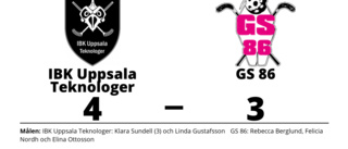 IBK Uppsala Teknologer räckte inte till mot GS 86