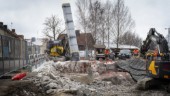 Nu sprängs det vid nya resecentrum i Nyköping