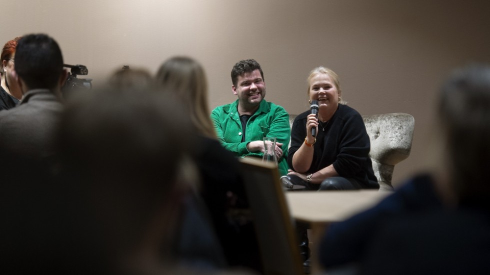 Martin Edlund och Kristina Lindhe pratade om glädje, entreprenörskap och kärlek under Mediabaren. 