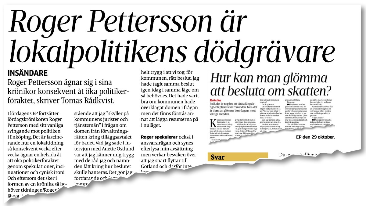 Till Försvar För Modiga Politiker Och Fri Press